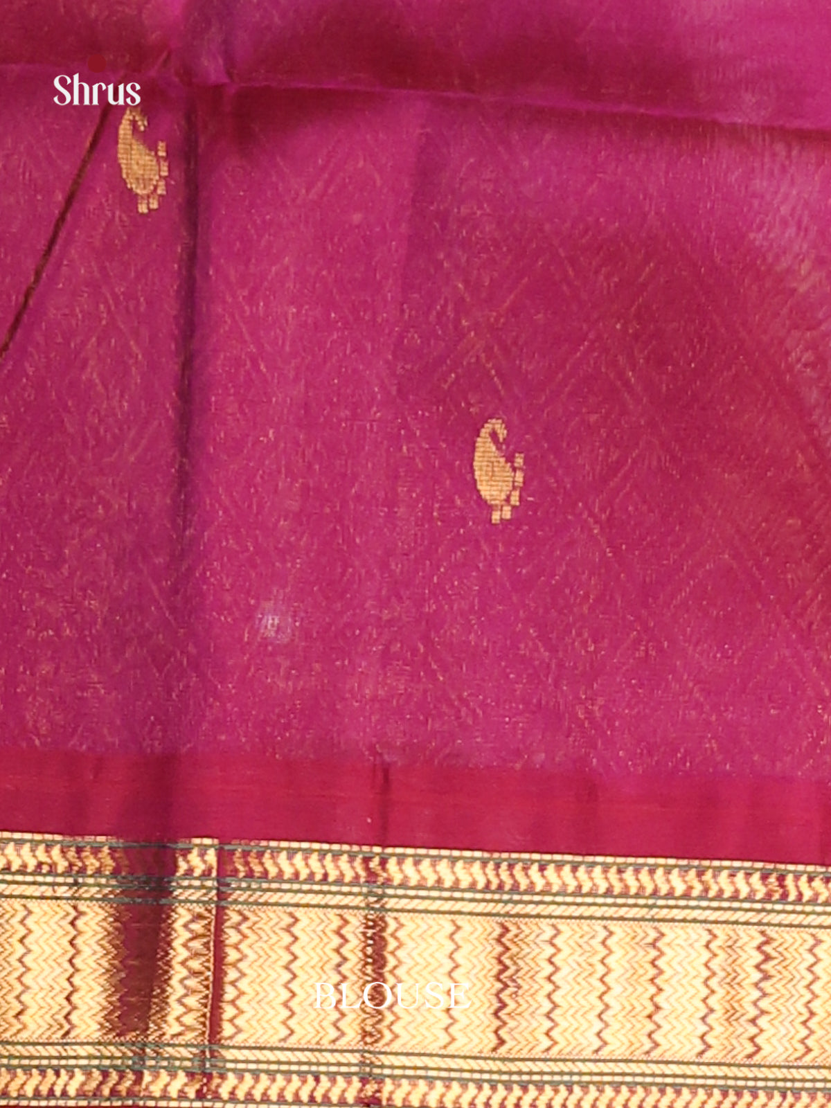 Mild Purple & Maroon Silk Cotton Korvai-Small border Saree - Shop on Shrus.com