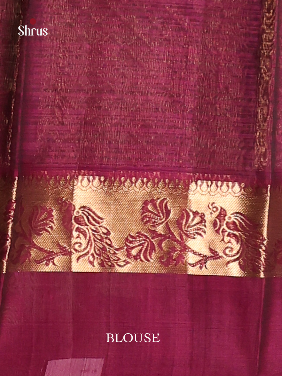 Grey & Maroon Silk Cotton Saree with zari brocade pallu -1
