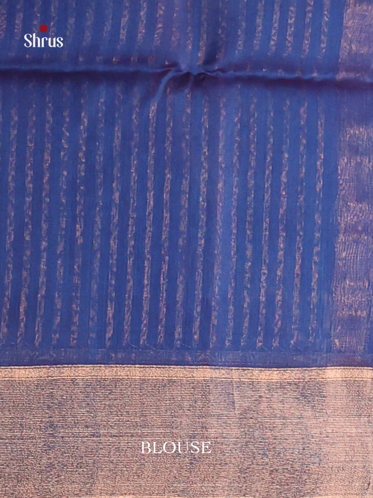Ink Blue & Blue Silk Cotton Saree with zari floral buttas -1