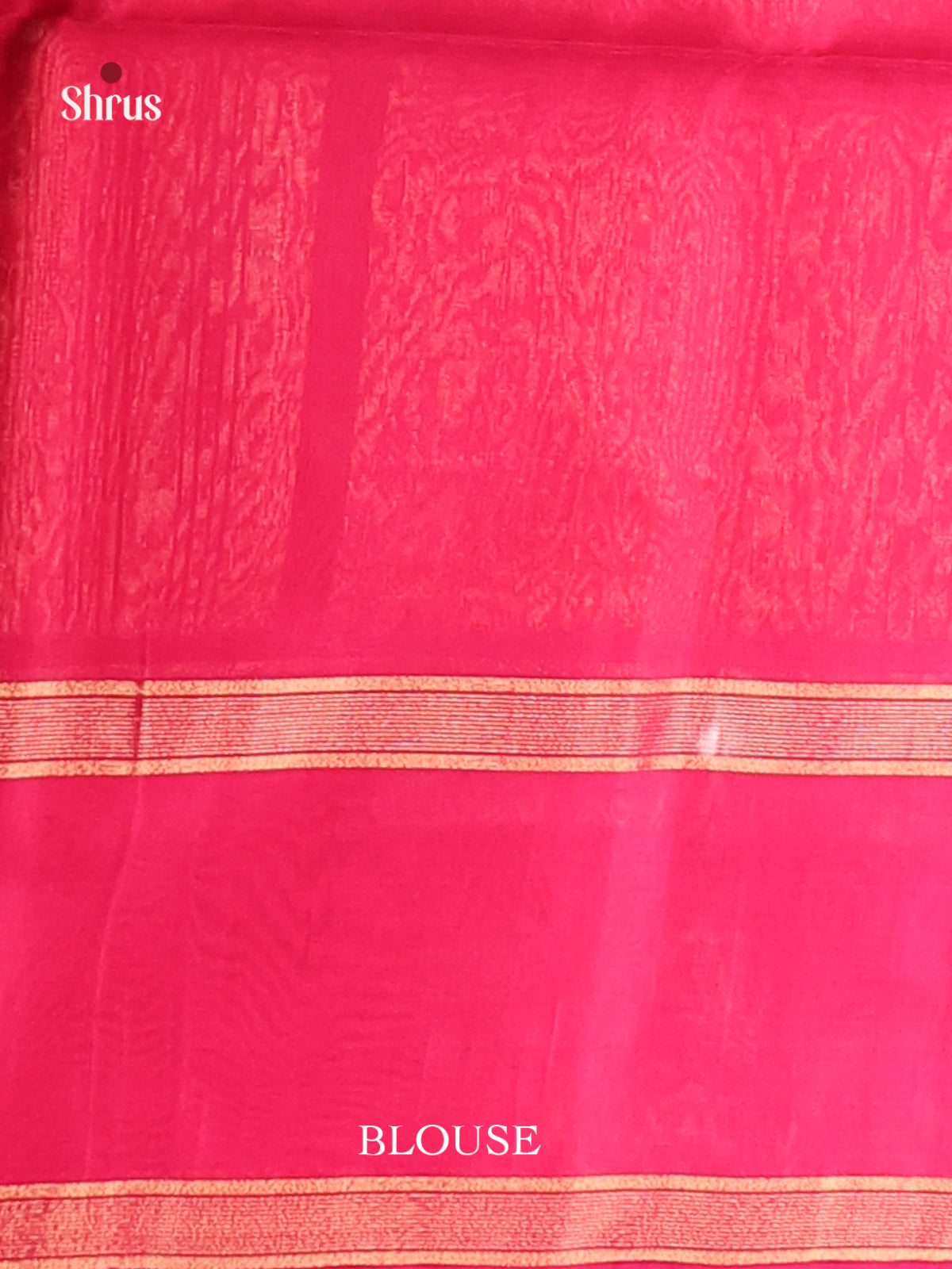 orange & Pink Silk Cotton Saree with zari floral buttas - Shop on Shrus.com