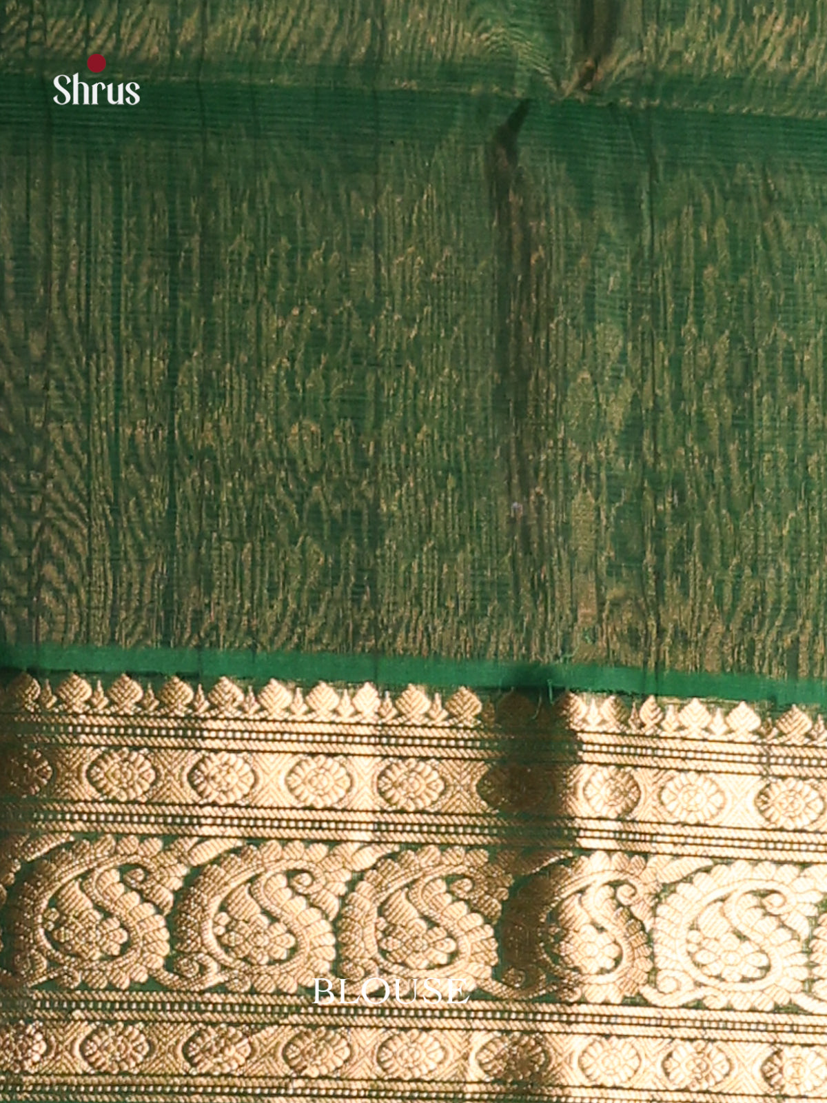 Purple & Green Silk Cotton Saree with zari manga buttas - Shop on Shrus.com