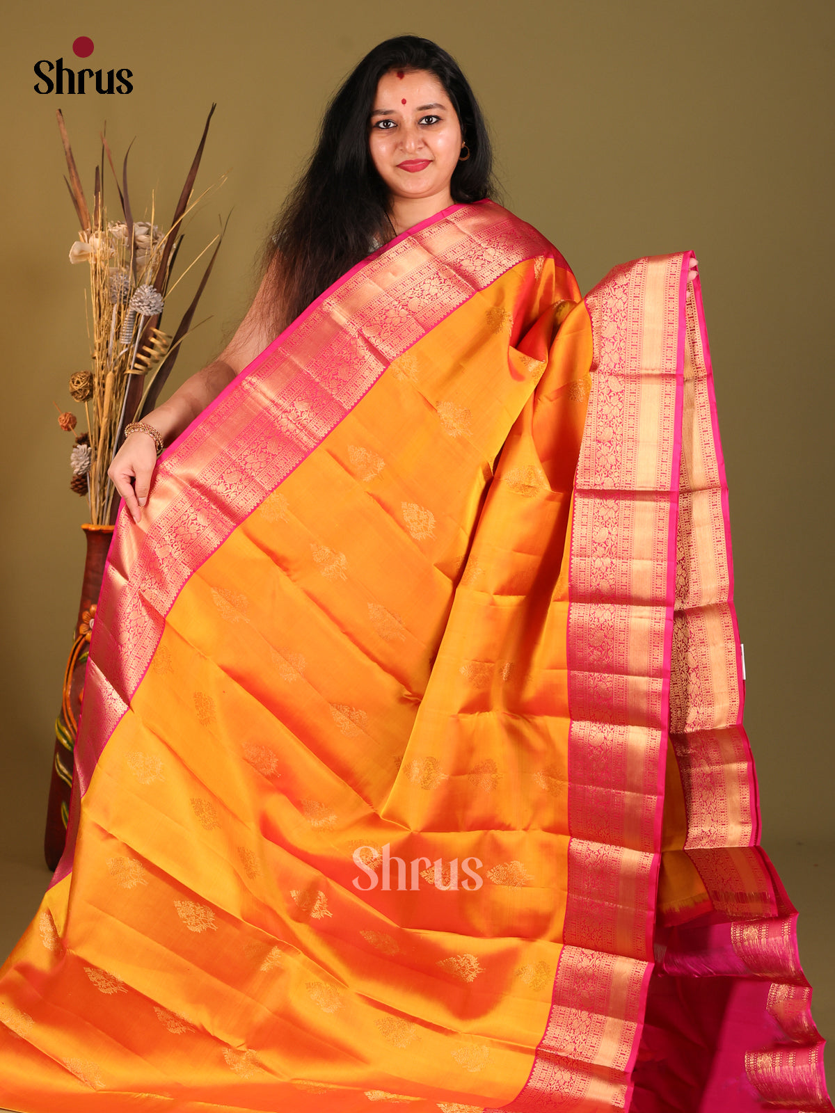 DHS04017 - Kanchipuram silk Saree - Shop on Shrus.com