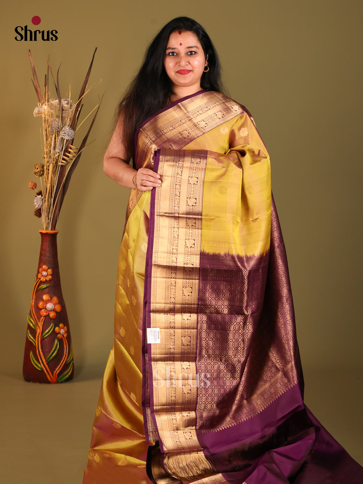 DHS04019 - Kanchipuram silk Saree - Shop on Shrus.com