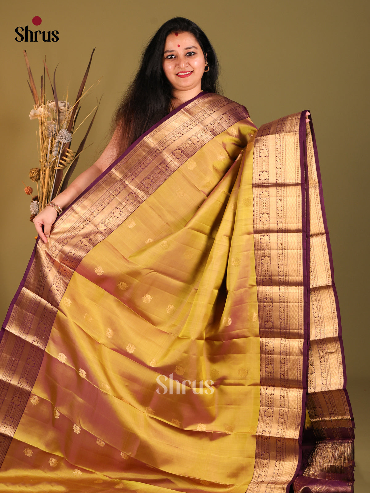 DHS04019 - Kanchipuram silk Saree - Shop on Shrus.com