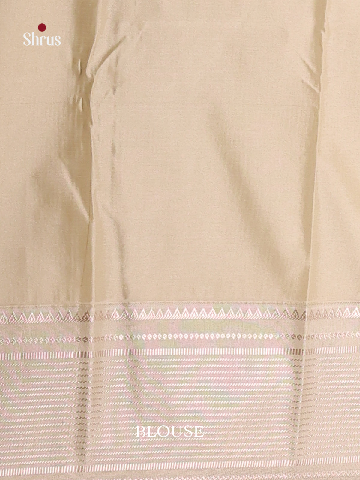 Yellow & Cream - Semi Kanchipuram Saree - Shop on Shrus.com
