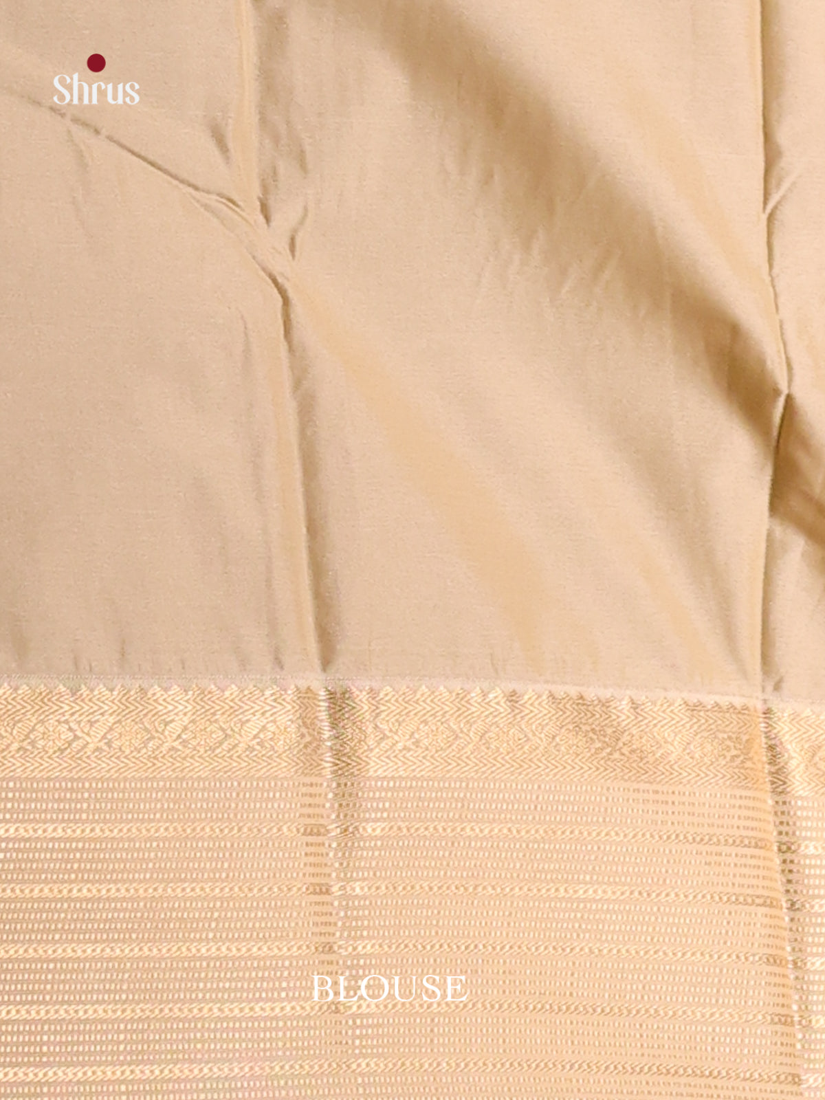Violet & Cream - Semi Kanchipuram Saree - Shop on Shrus.com