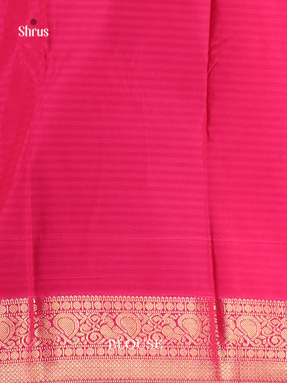 Green & Pink - Semi Kanchipuram Saree - Shop on Shrus.com