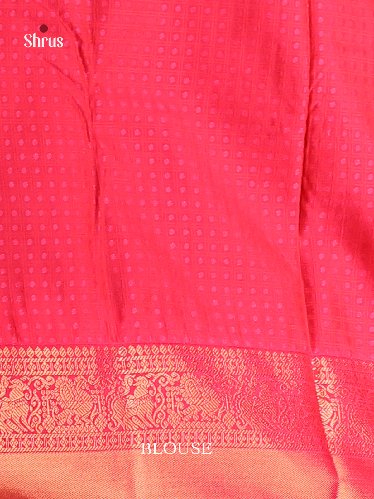 Peacock Green & Pink - Semi Kanchipuram Saree - Shop on Shrus.com