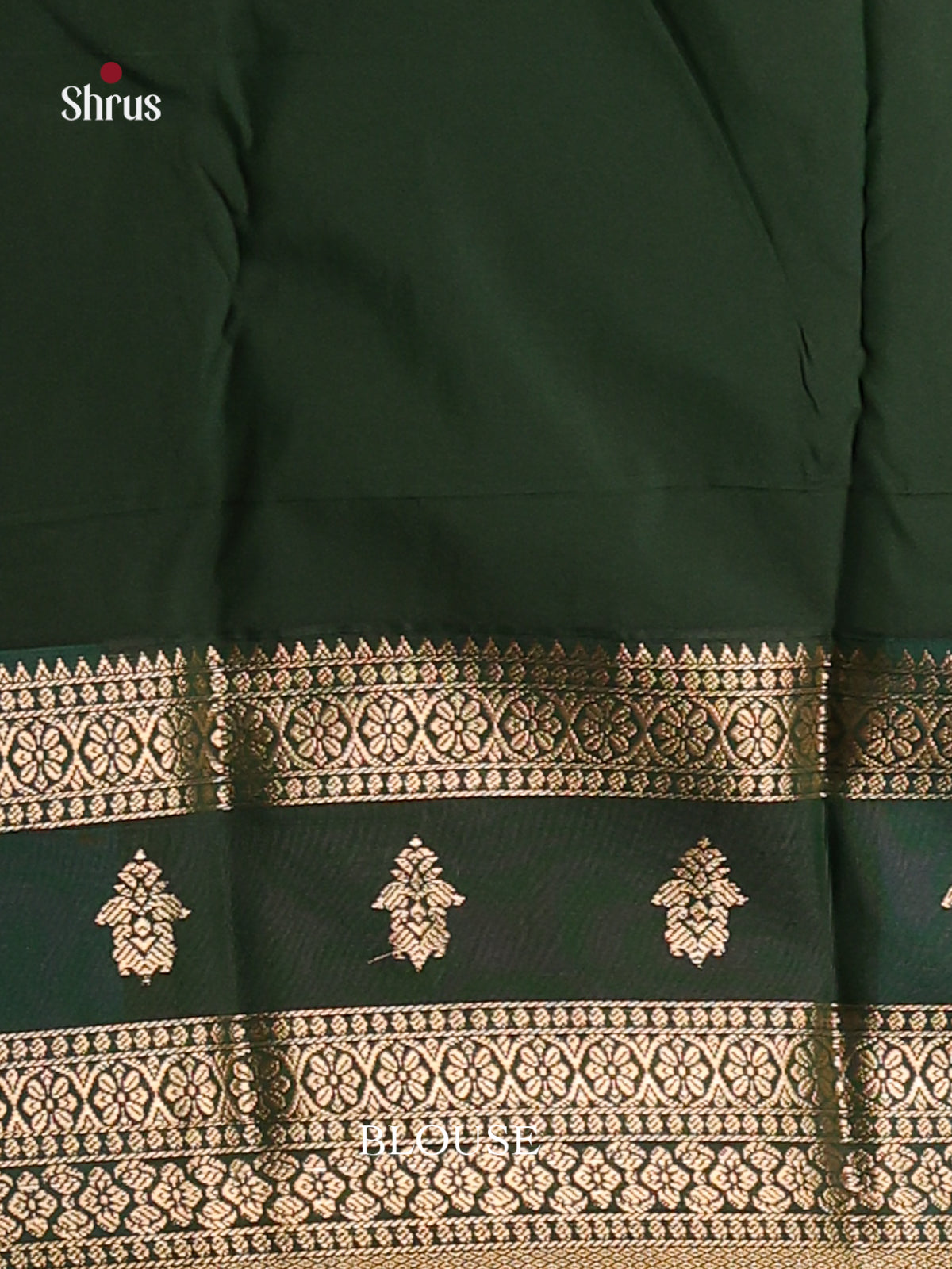 Red & Green - Semi Kanchipuram Saree - Shop on Shrus.com