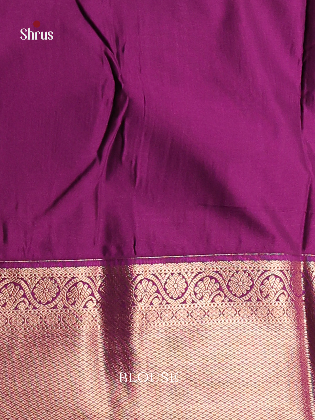 Cream & Purple - Semi Kanchipuram Saree - Shop on Shrus.com