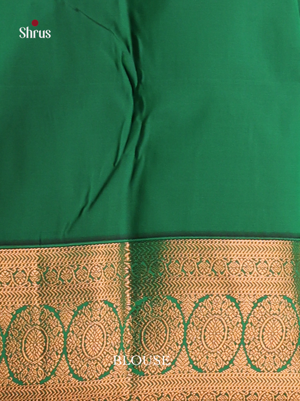 Cream & Green - Semi Kanchipuram Saree