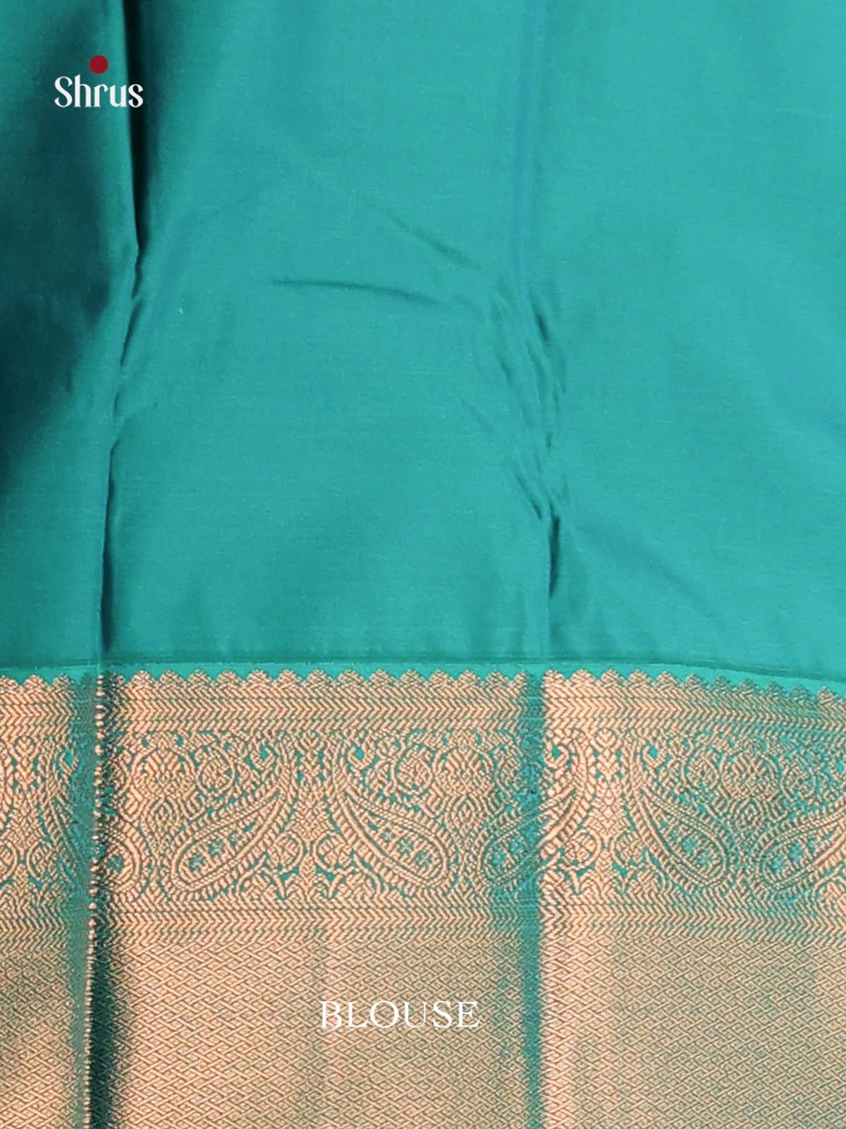 Brown & Teal - Semi Kanchipuram Saree
