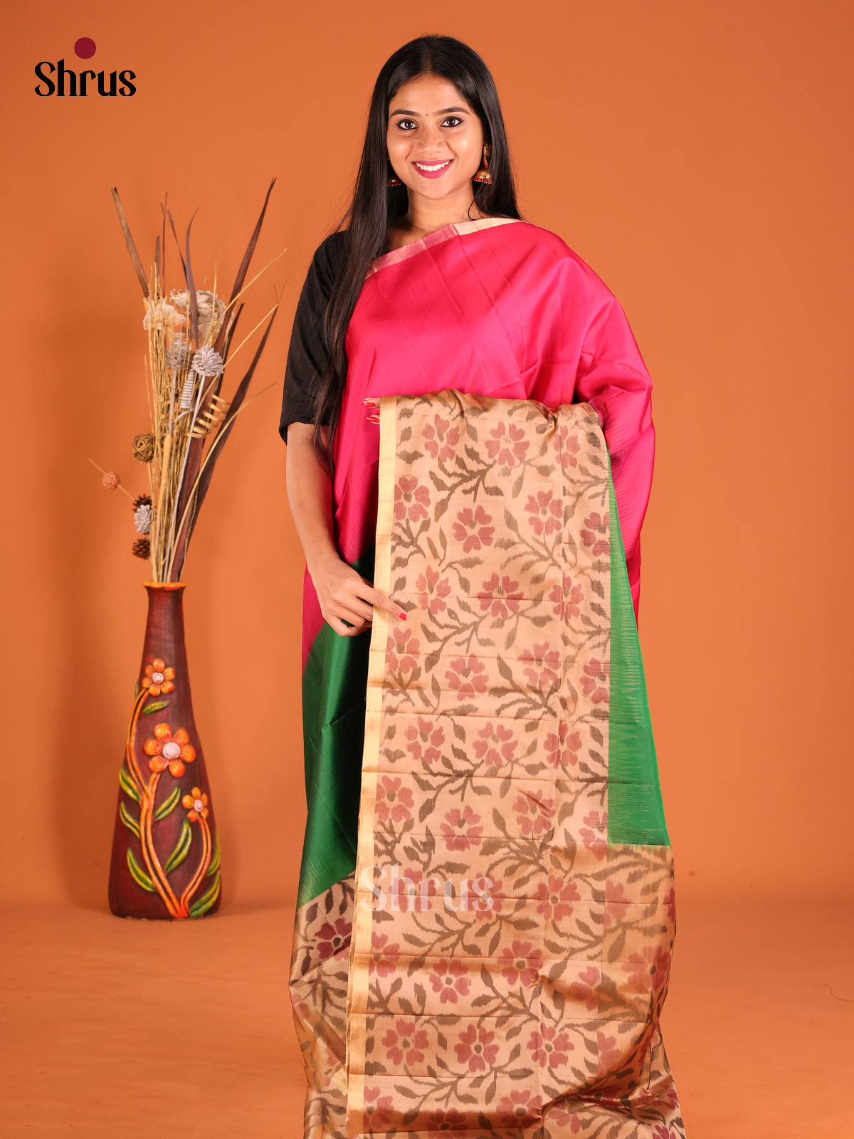 DHS04331 - Soft Silk Saree - Shop on Shrus.com