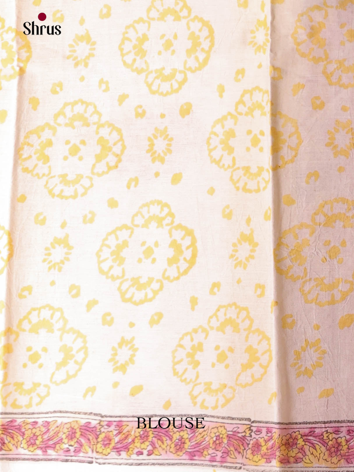 Cream & Purple - Jaipur cotton Saree