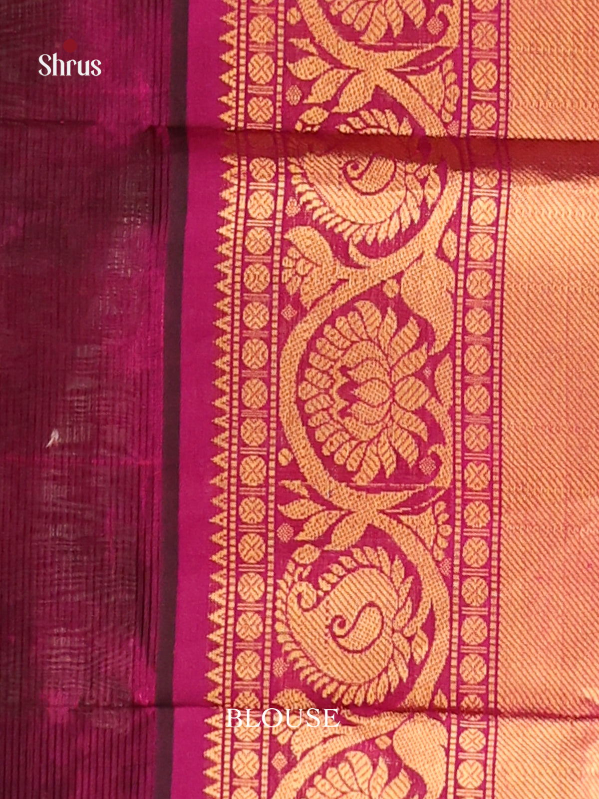 Orange & Purple Silk Cotton Korvai-Big border Saree -2