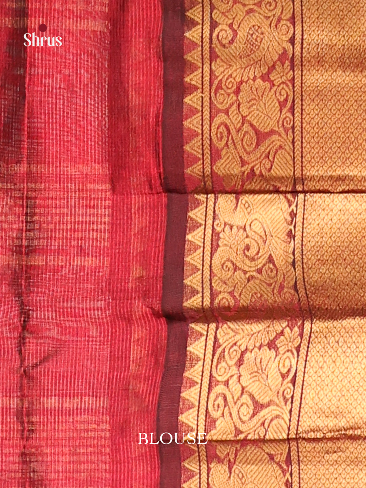 Cream & Maroon Silk Cotton  Korvai-Big border Saree -2