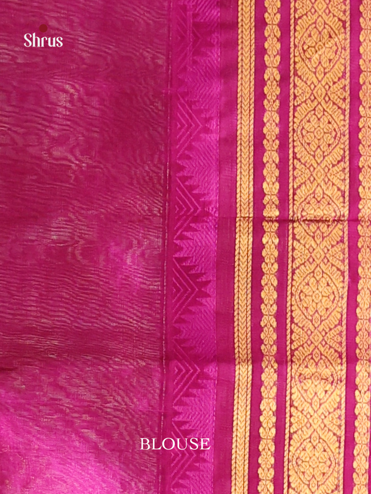 Yellow & MAjenta Silk Cotton Korvai-kattams Saree -2