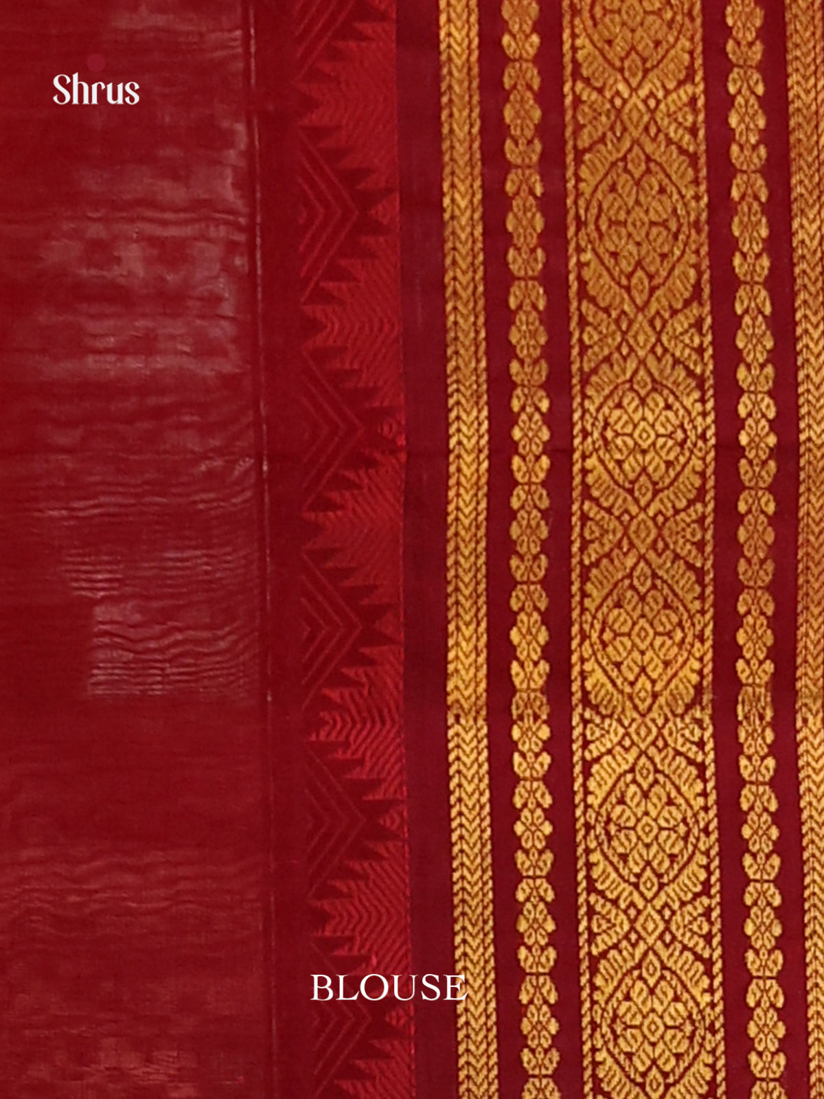 Pink & Red Silk Cotton Korvai-kattams Saree - Shop on Shrus.com