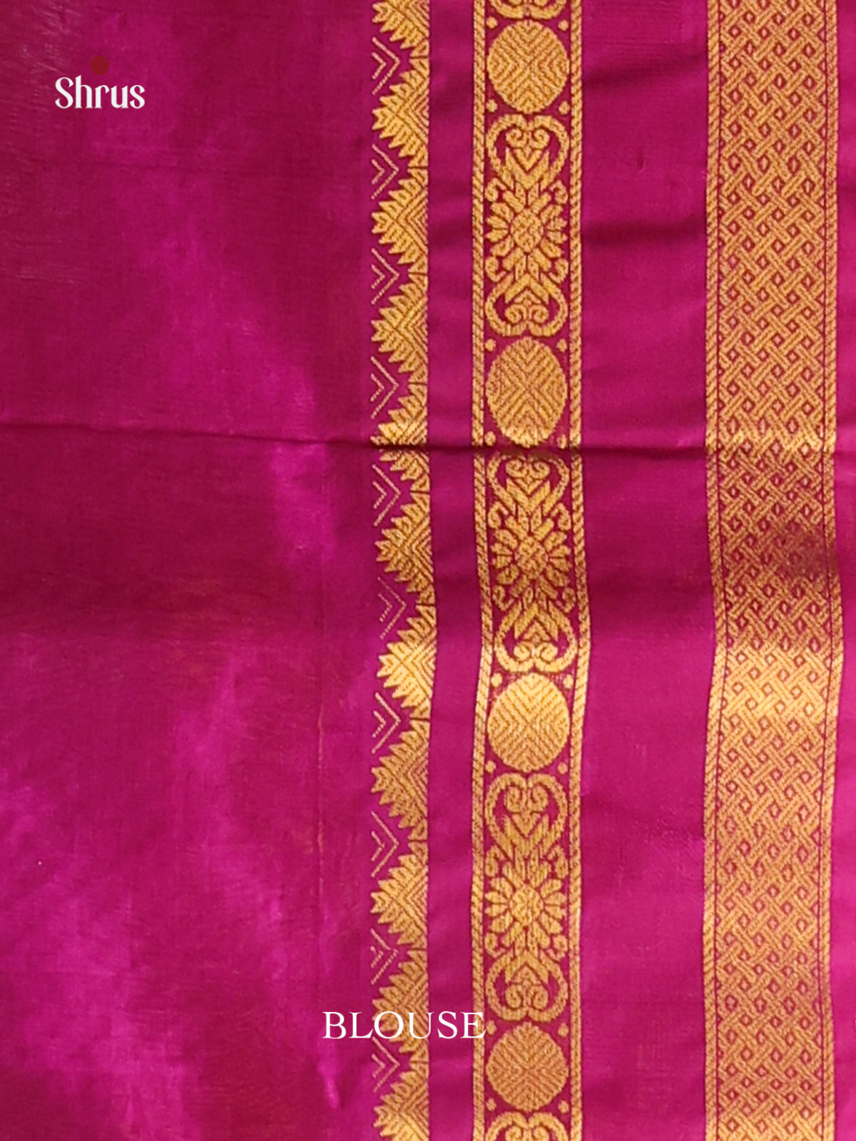 Blue & Purple Silk Cotton Korvai-kattams Saree -2