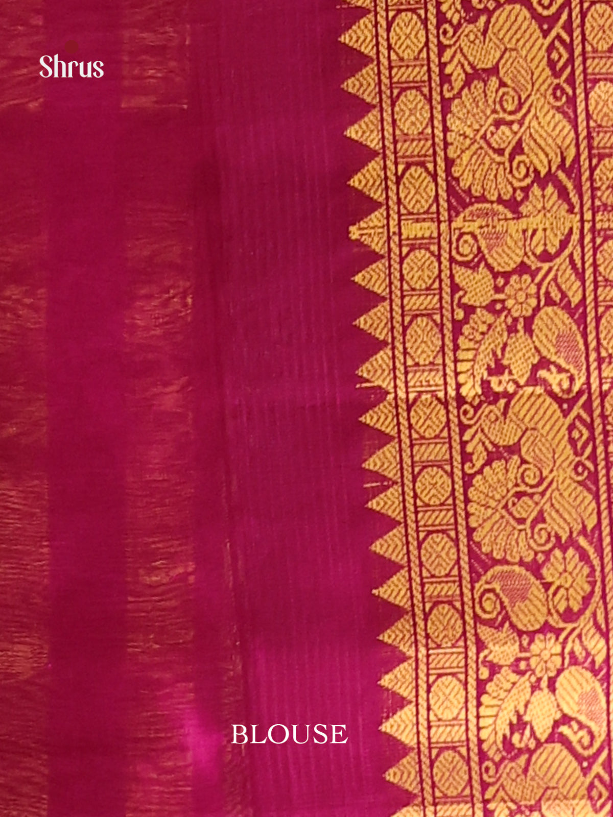 Cream & Purple Silk Cotton Korvai-kattams Saree - Shop on Shrus.com