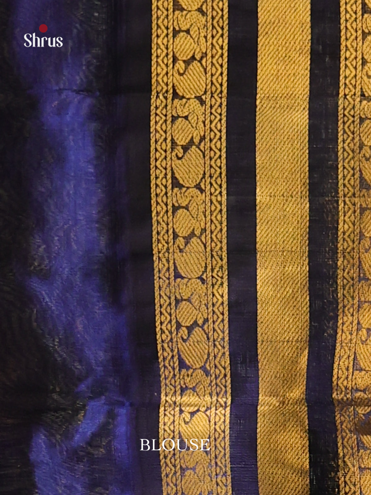 Green & Blue Silk Cotton Korvai-kattams Saree -2