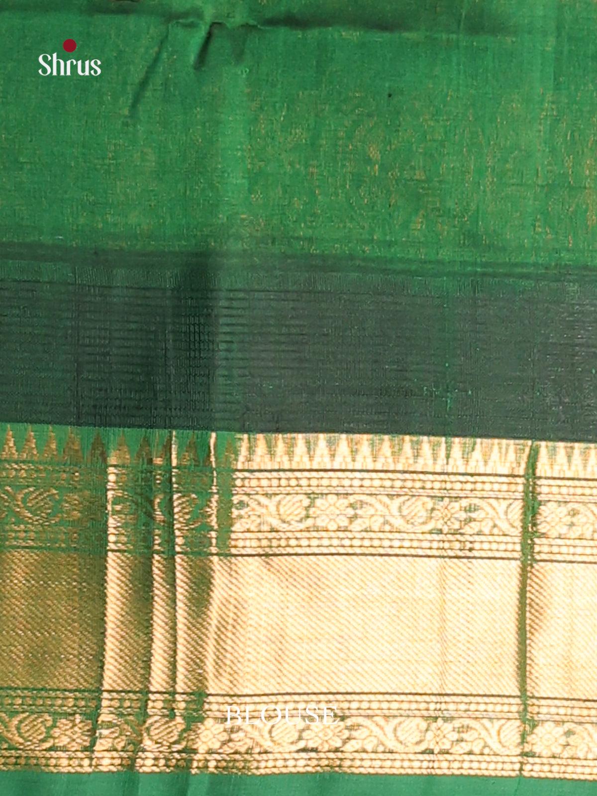 Peach & Green Silk Cotton Korvai-kattams Saree - Shop on Shrus.com