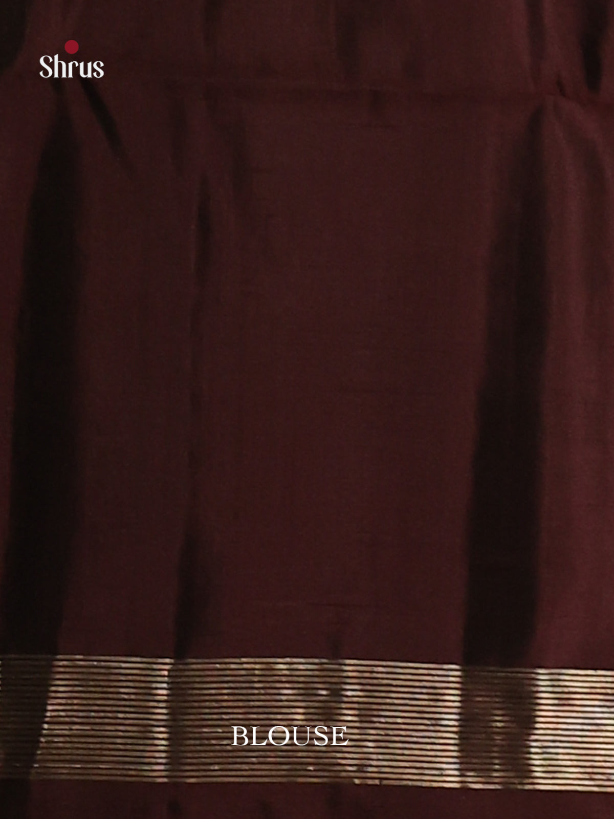 Rust & Brown Soft Silk Saree with diagonal stripes - Shop on Shrus.com