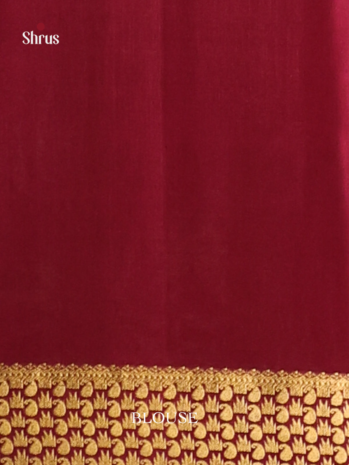 Pink & Maroon - Mysore Silk Print Saree