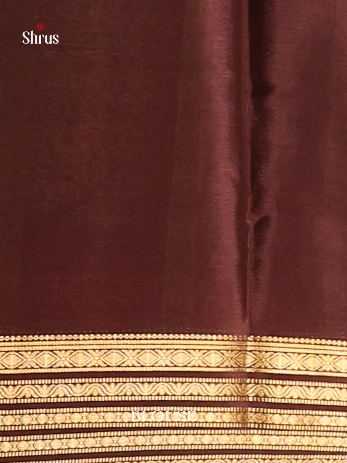 Beautiful Cream Printed Mysore Silk Saree With Brown Zari Border