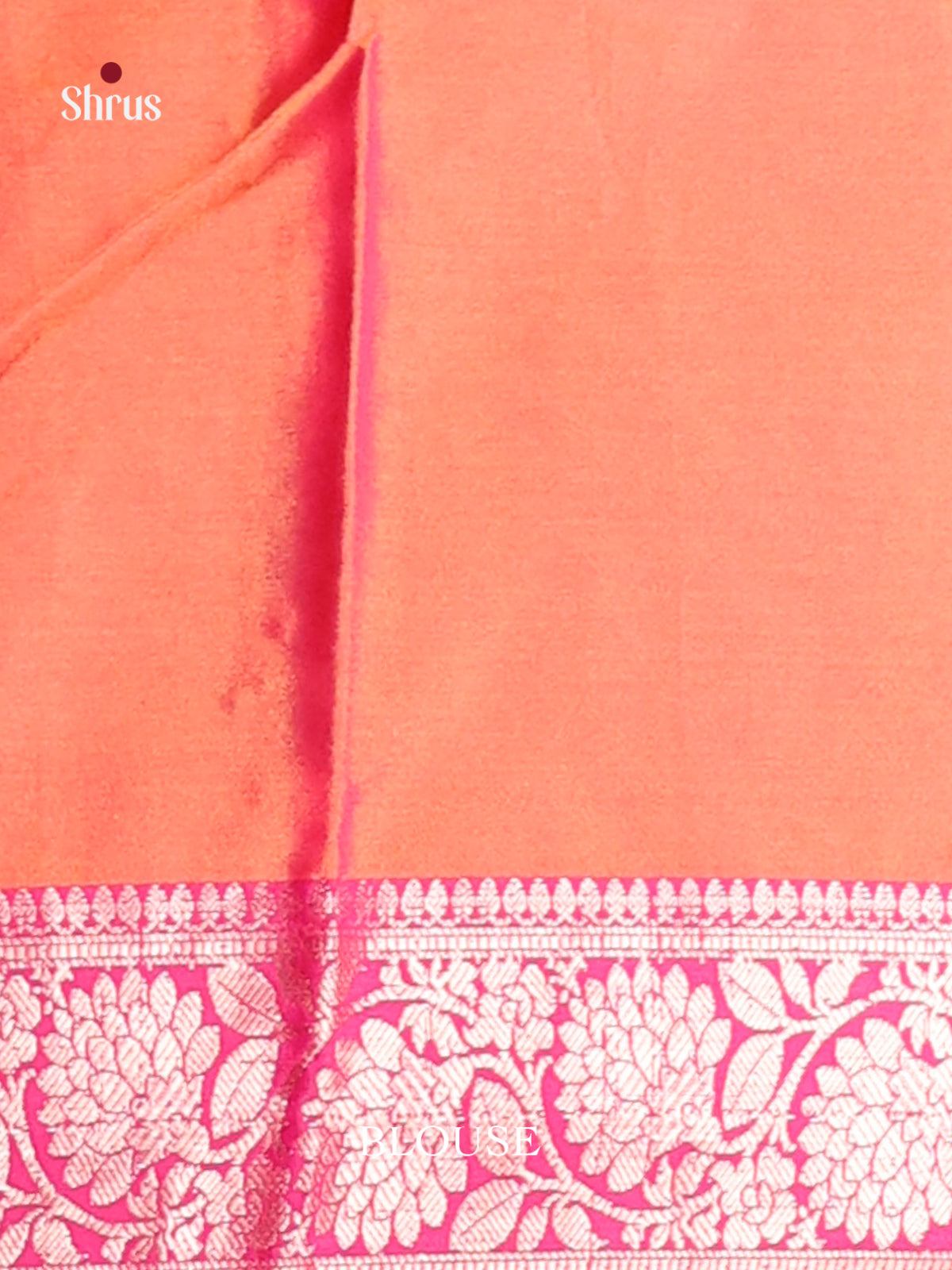 Orange & Pink - Semi Pochampally Saree - Shop on Shrus.com