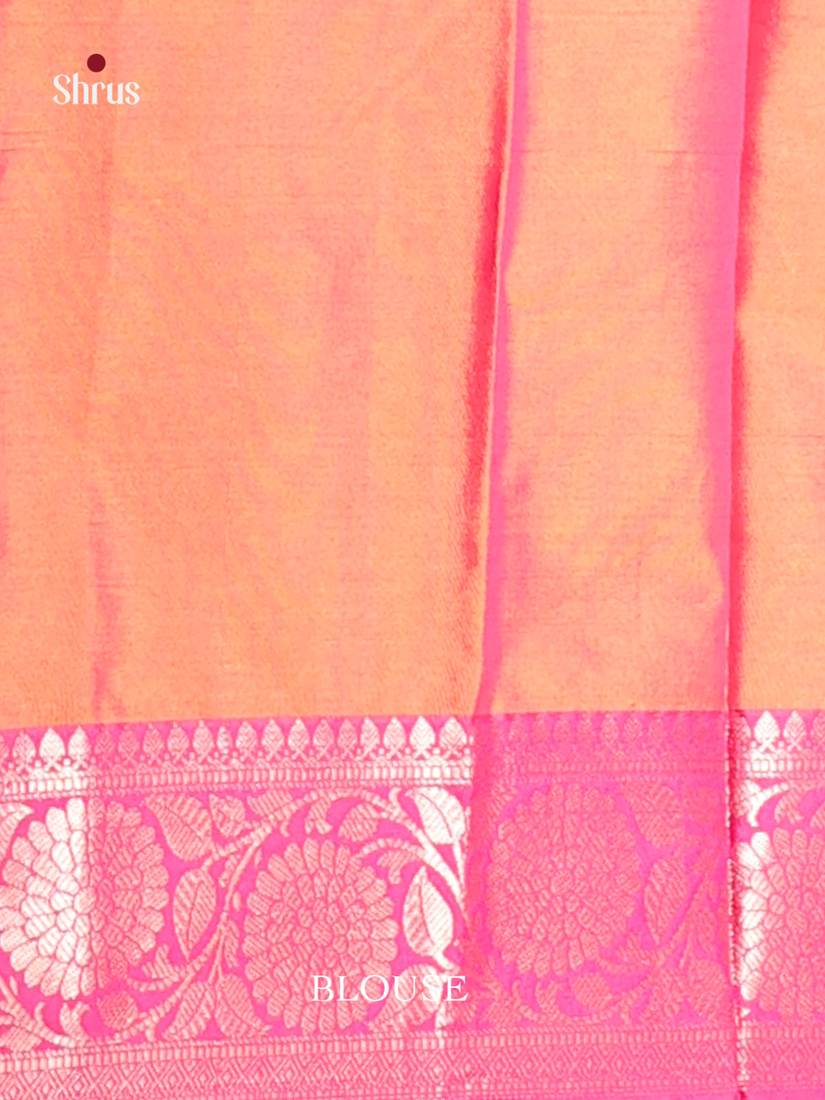 Orange & Pink - Semi Pochampally Saree - Shop on Shrus.com