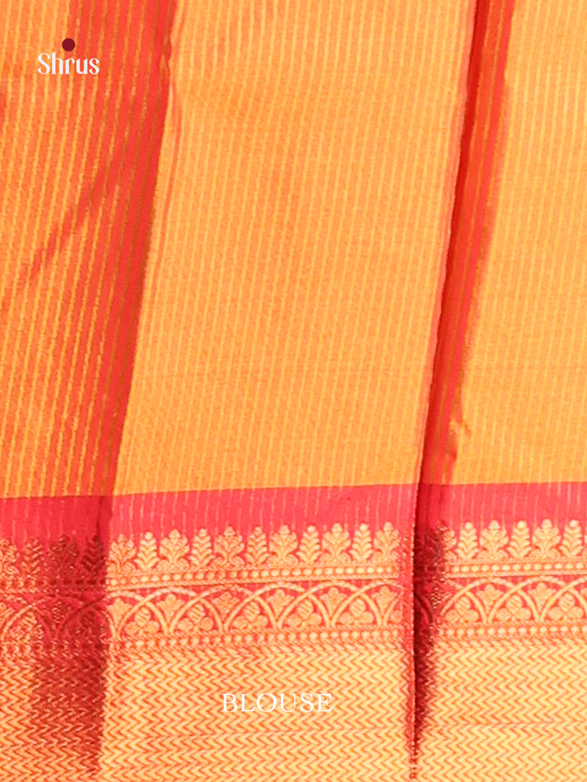 Yellow & Orange - Semi Pochampally Saree - Shop on Shrus.com
