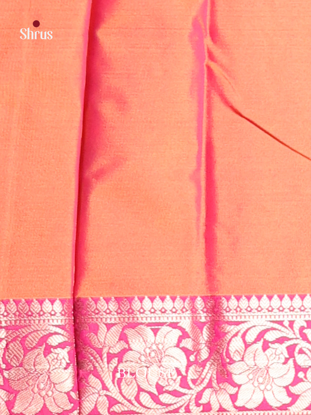 Orange & Pink - Semi Pochampally Saree - Shop on Shrus.com
