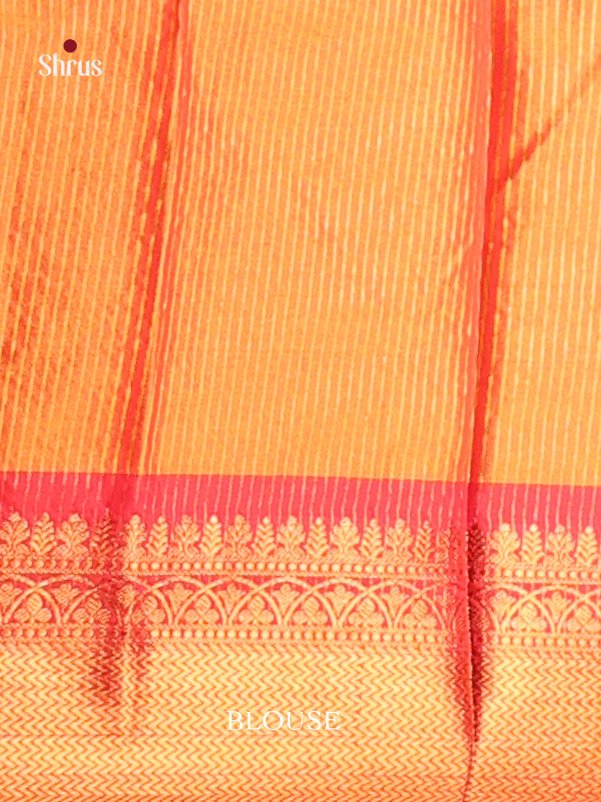Yellow & Orange - Semi Pochampally Saree - Shop on Shrus.com