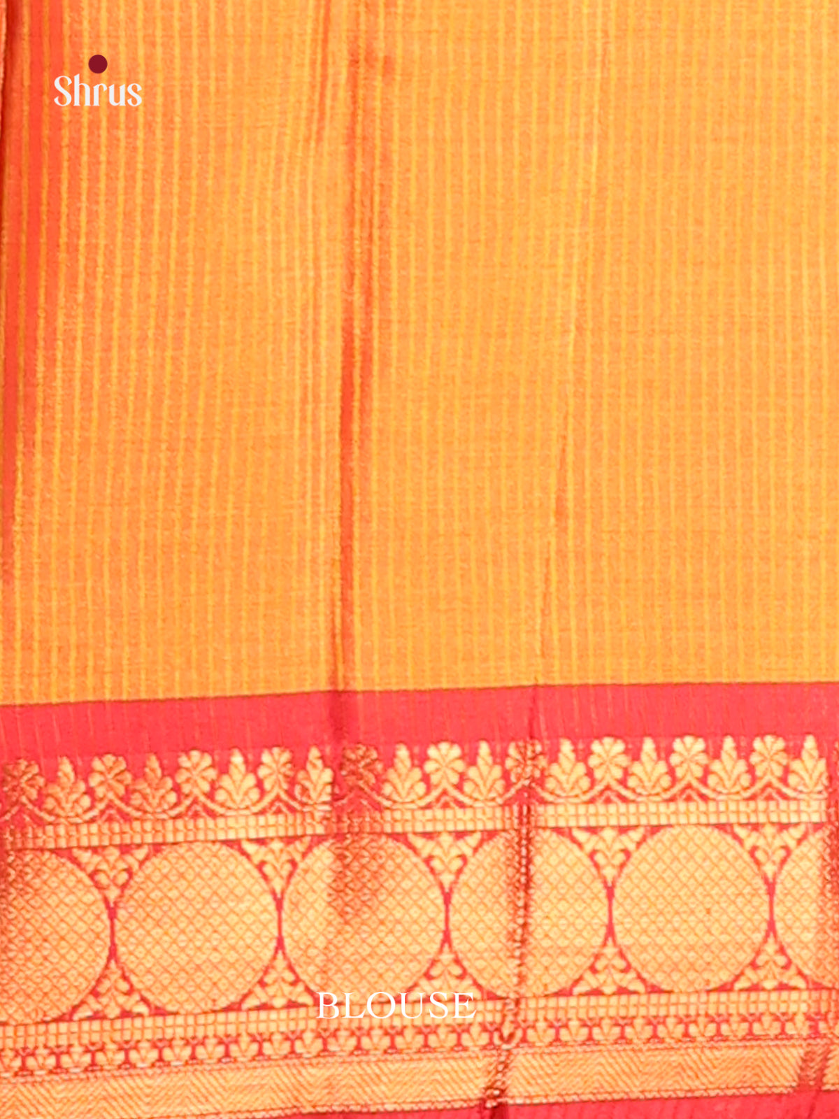 Yellow & Red- Semi Pochampally Saree - Shop on Shrus.com