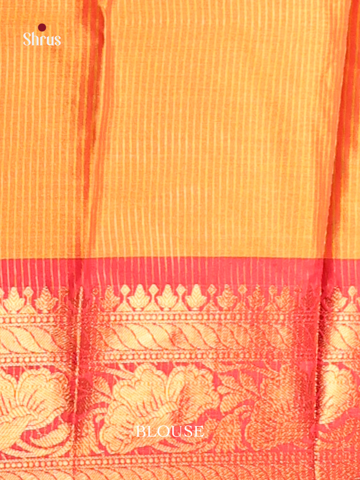 Green & Orange - Semi Pochampally Saree - Shop on Shrus.com