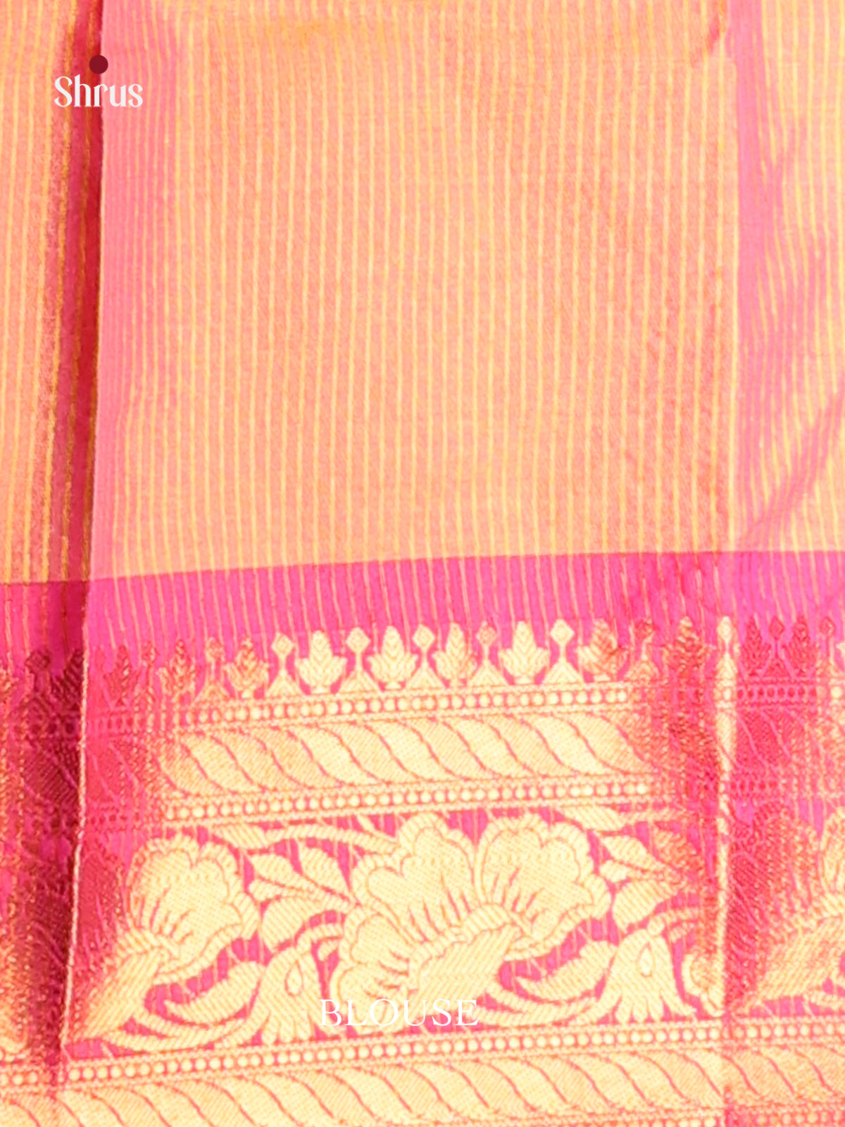 Orange & Pink- Semi Pochampally Saree - Shop on Shrus.com