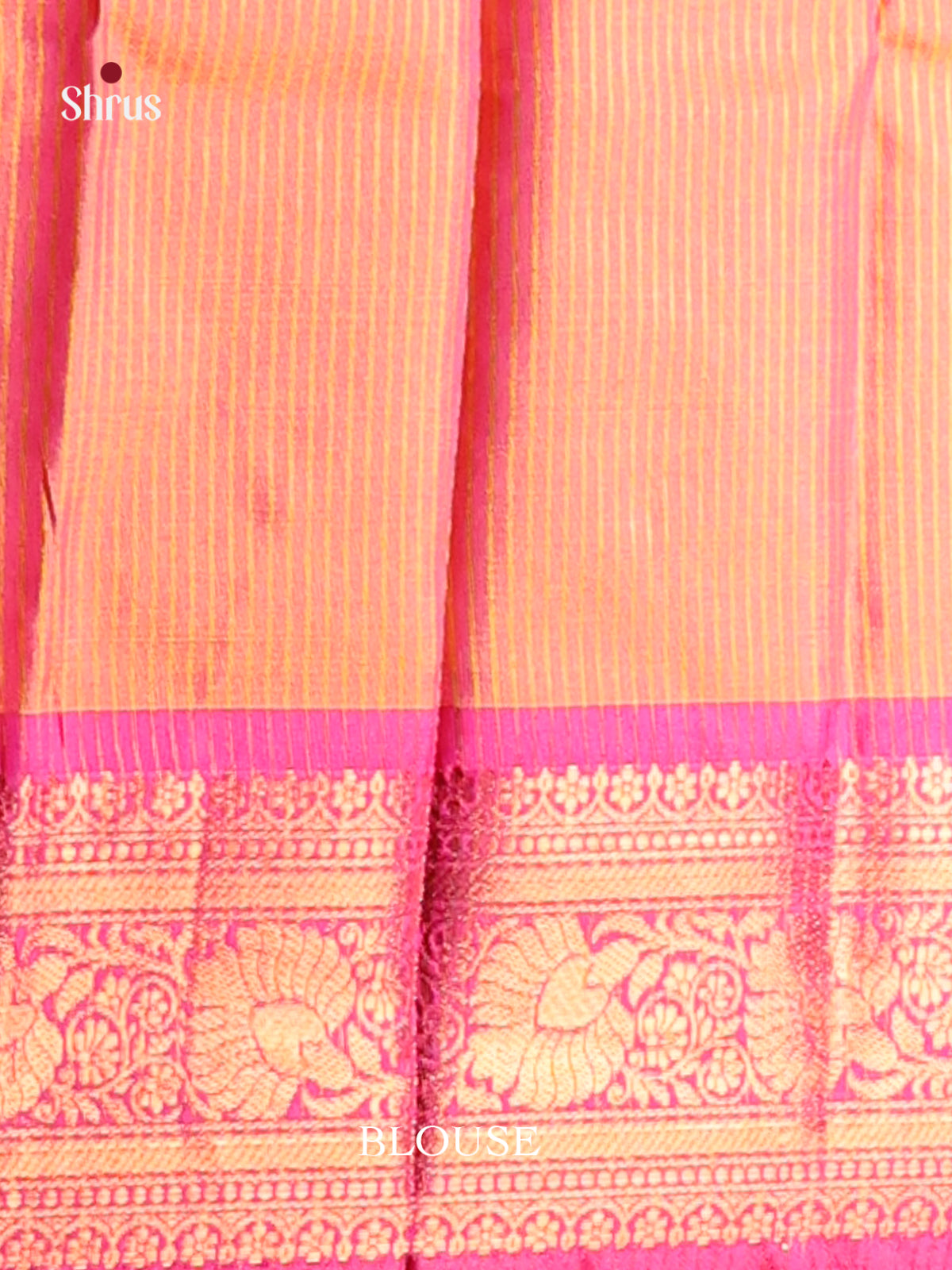 Yellow & Pink - Semi Pochampally Saree - Shop on Shrus.com