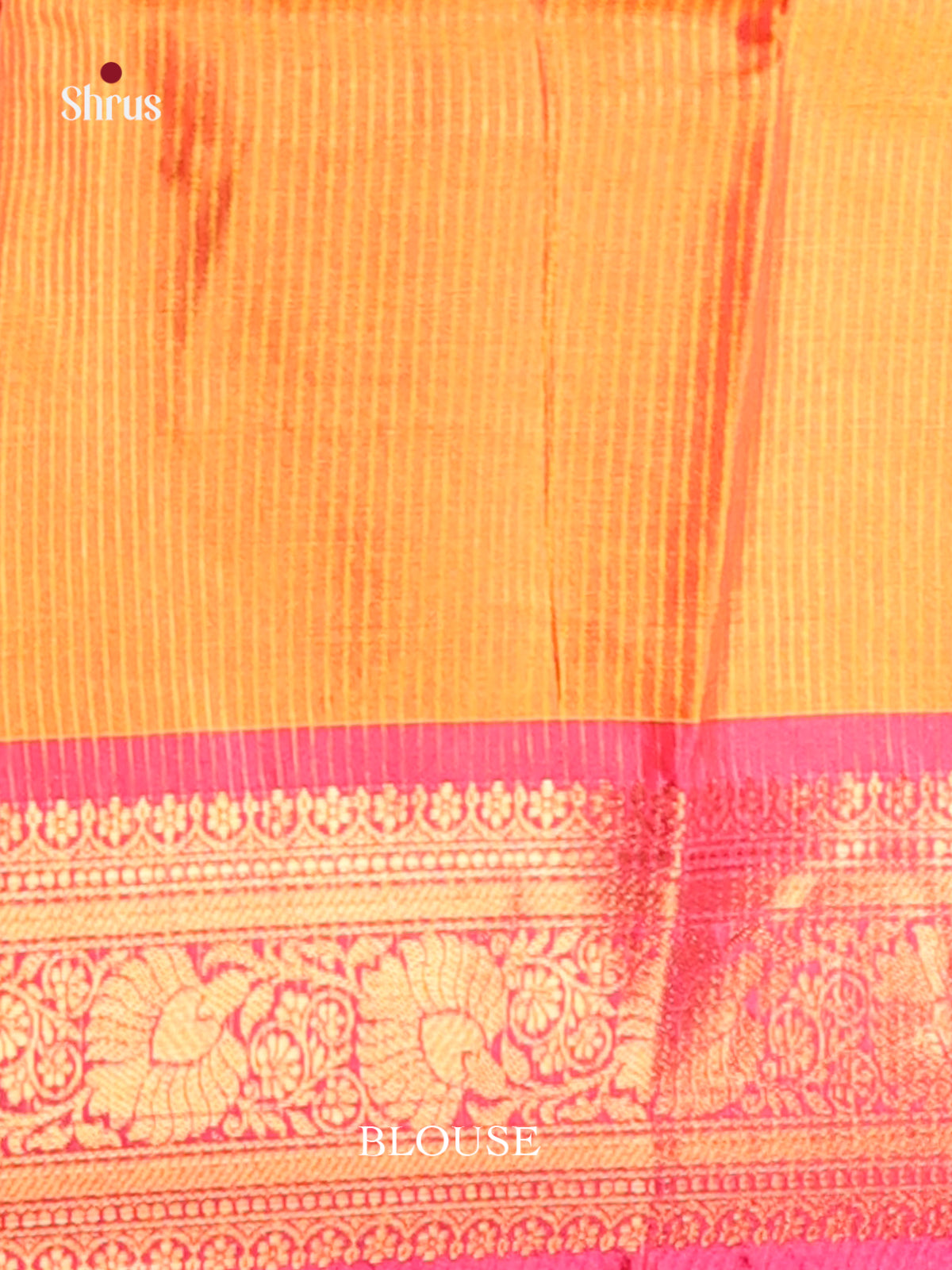 Pink & Orange - Semi Pochampally Saree - Shop on Shrus.com