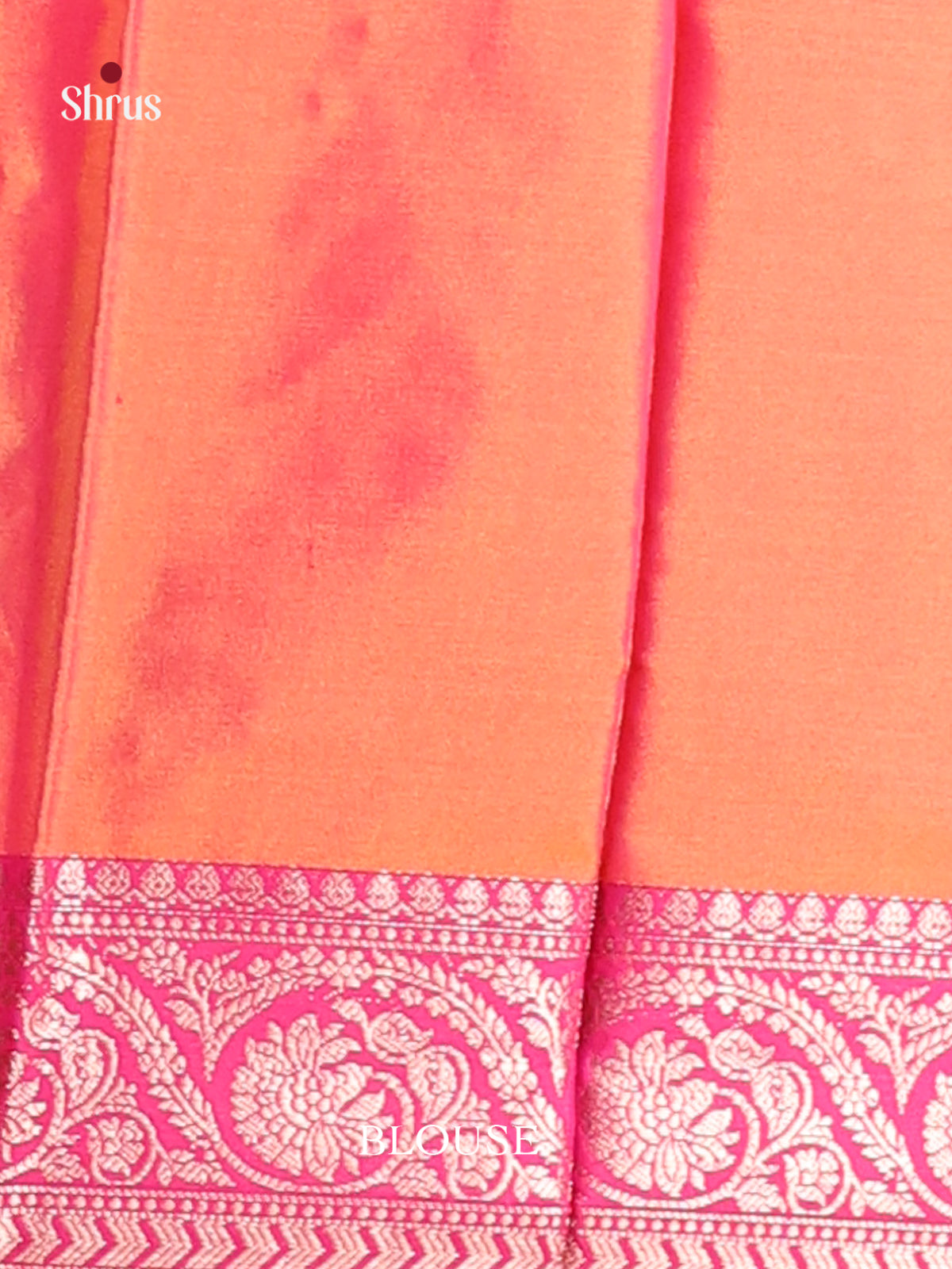 Oange & Pink - Semi Pochampally Saree - Shop on Shrus.com