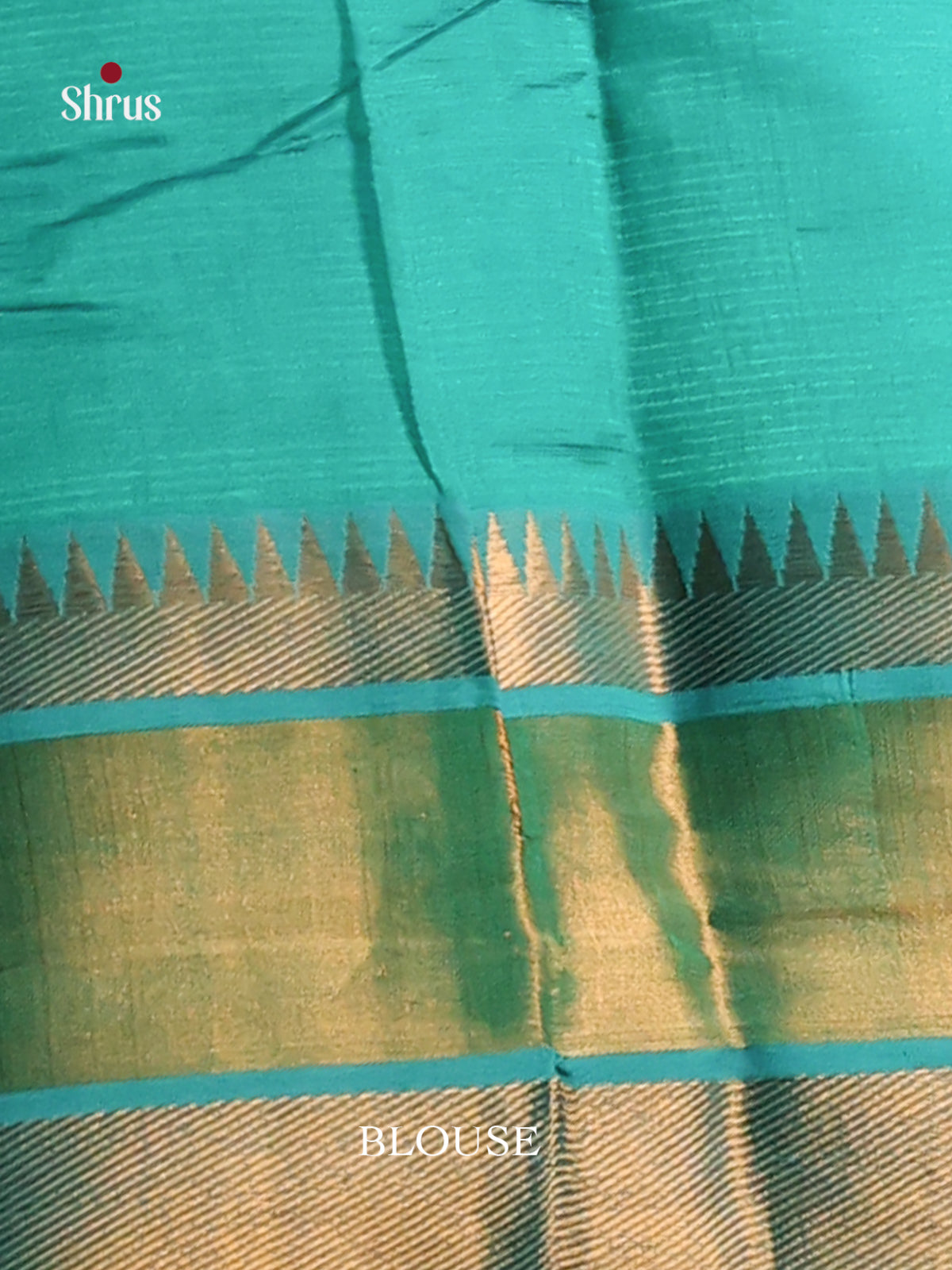 Green single tone  Mangalagiri silkcotton Saree with zari border - Shop on Shrus.com