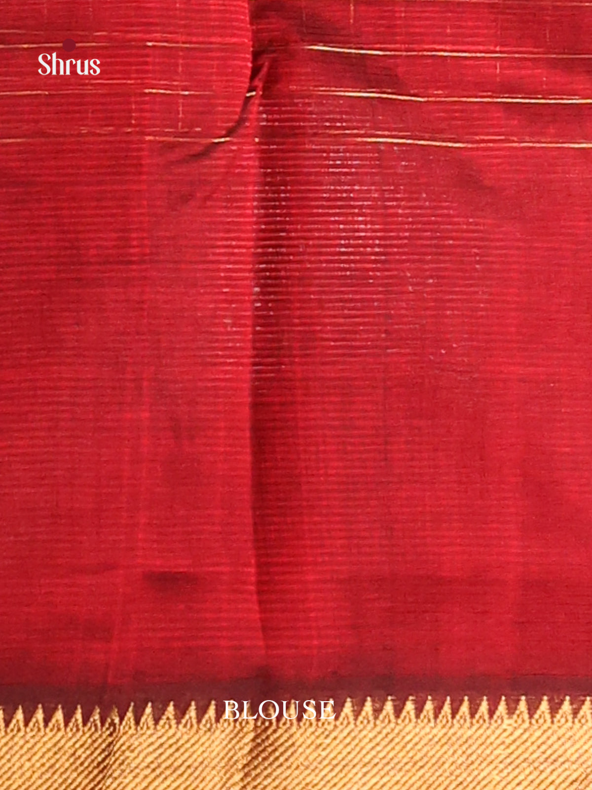 Maroon Single Tone Mangalagiri silkcotton Saree gleams with zari checks - Shop on Shrus.com