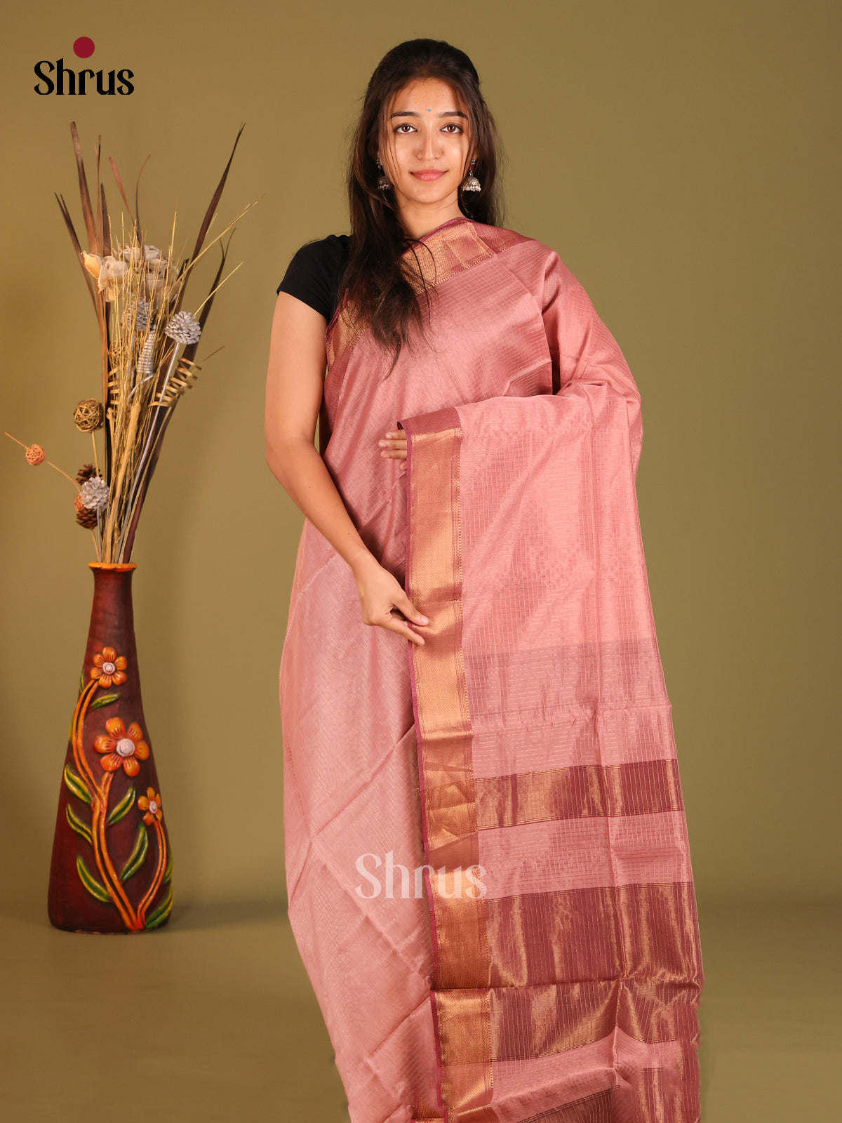 DHS06044 - Maheshwari silkcotton Saree - Shop on Shrus.com