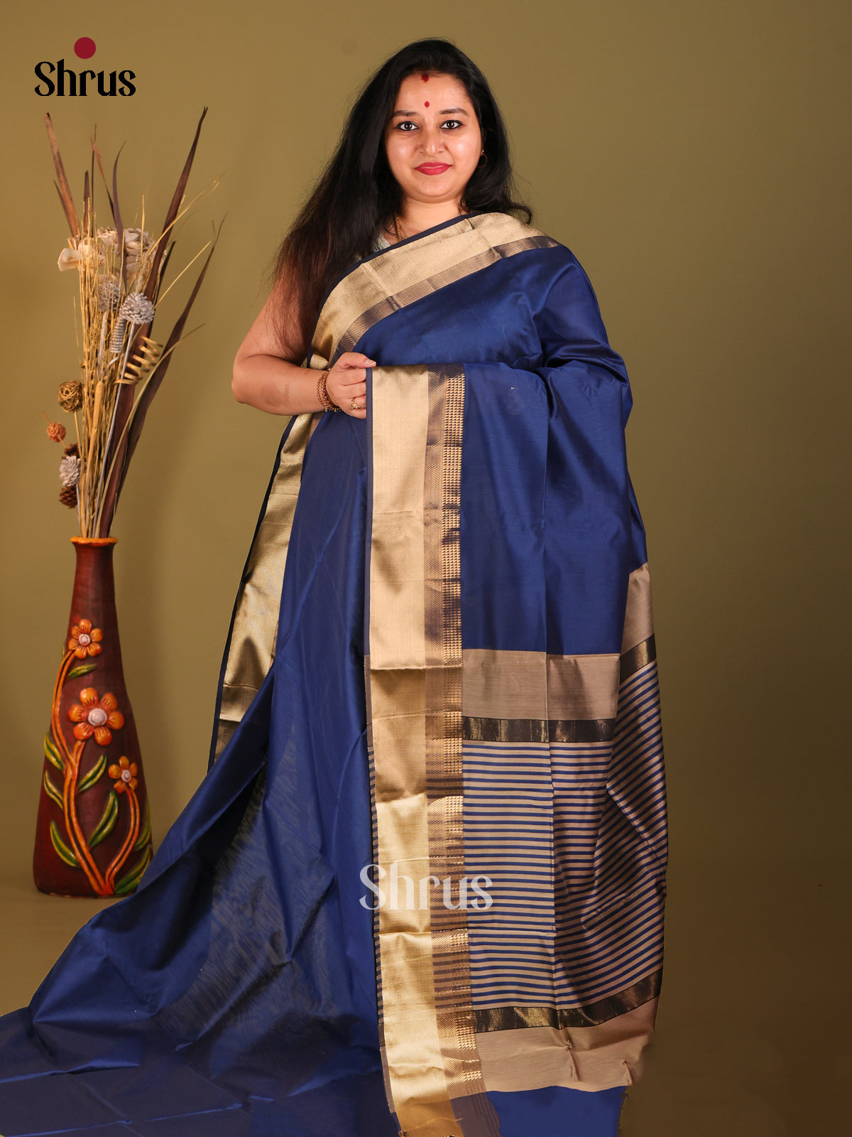 DHS06096 - Maheshwari silkcotton Saree - Shop on Shrus.com