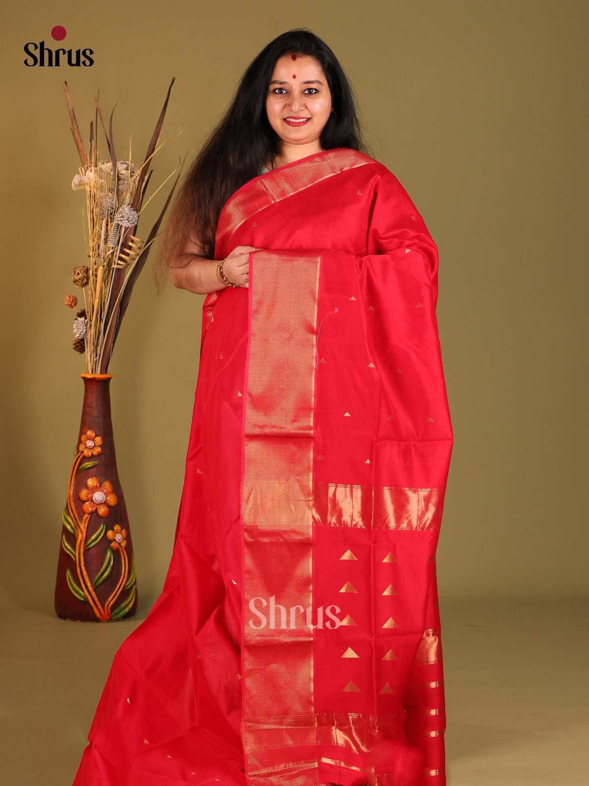 DHS06358 - Maheshwari silkcotton Saree - Shop on Shrus.com