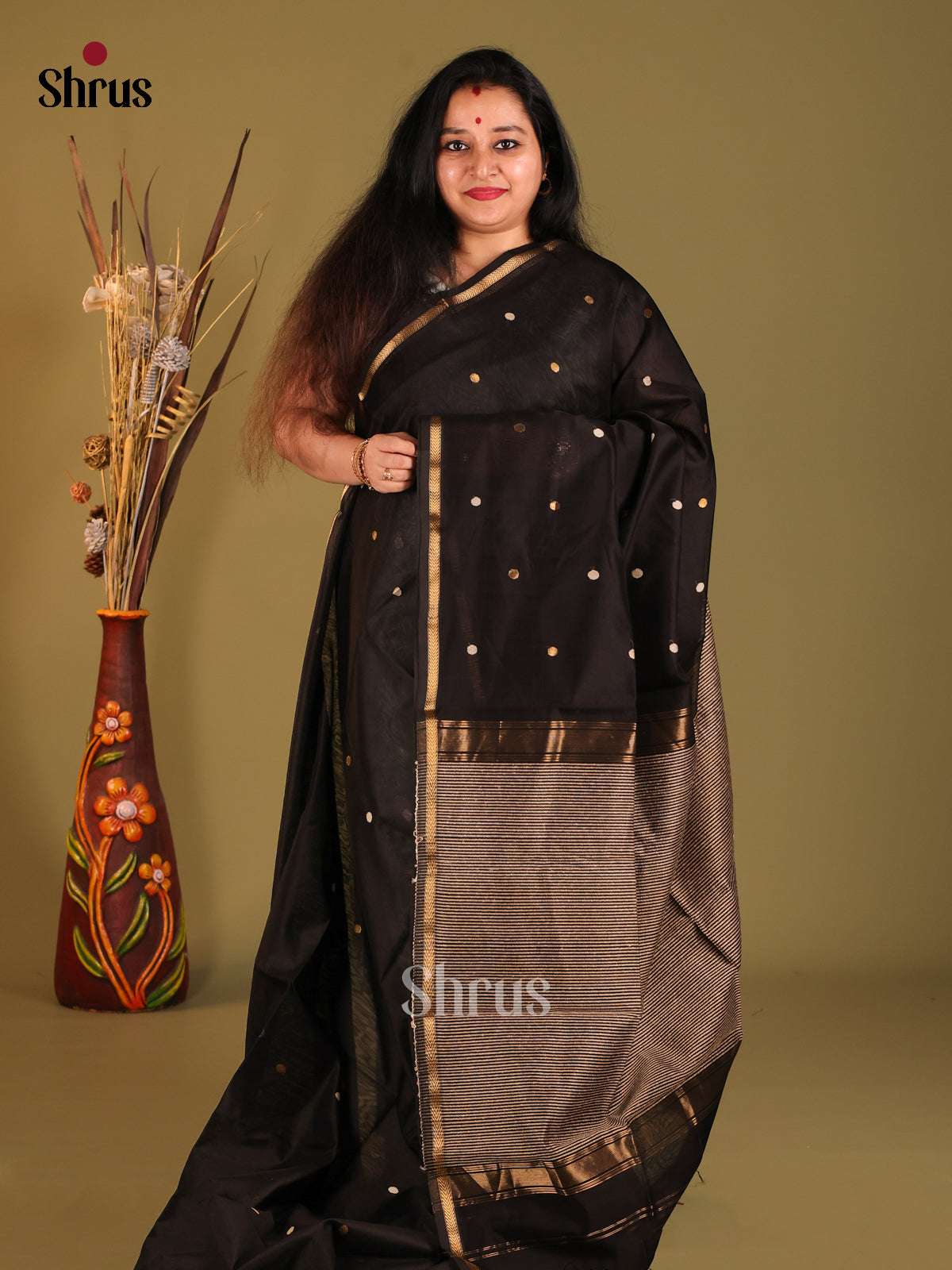 DHS06368 - Maheshwari silkcotton Saree - Shop on Shrus.com