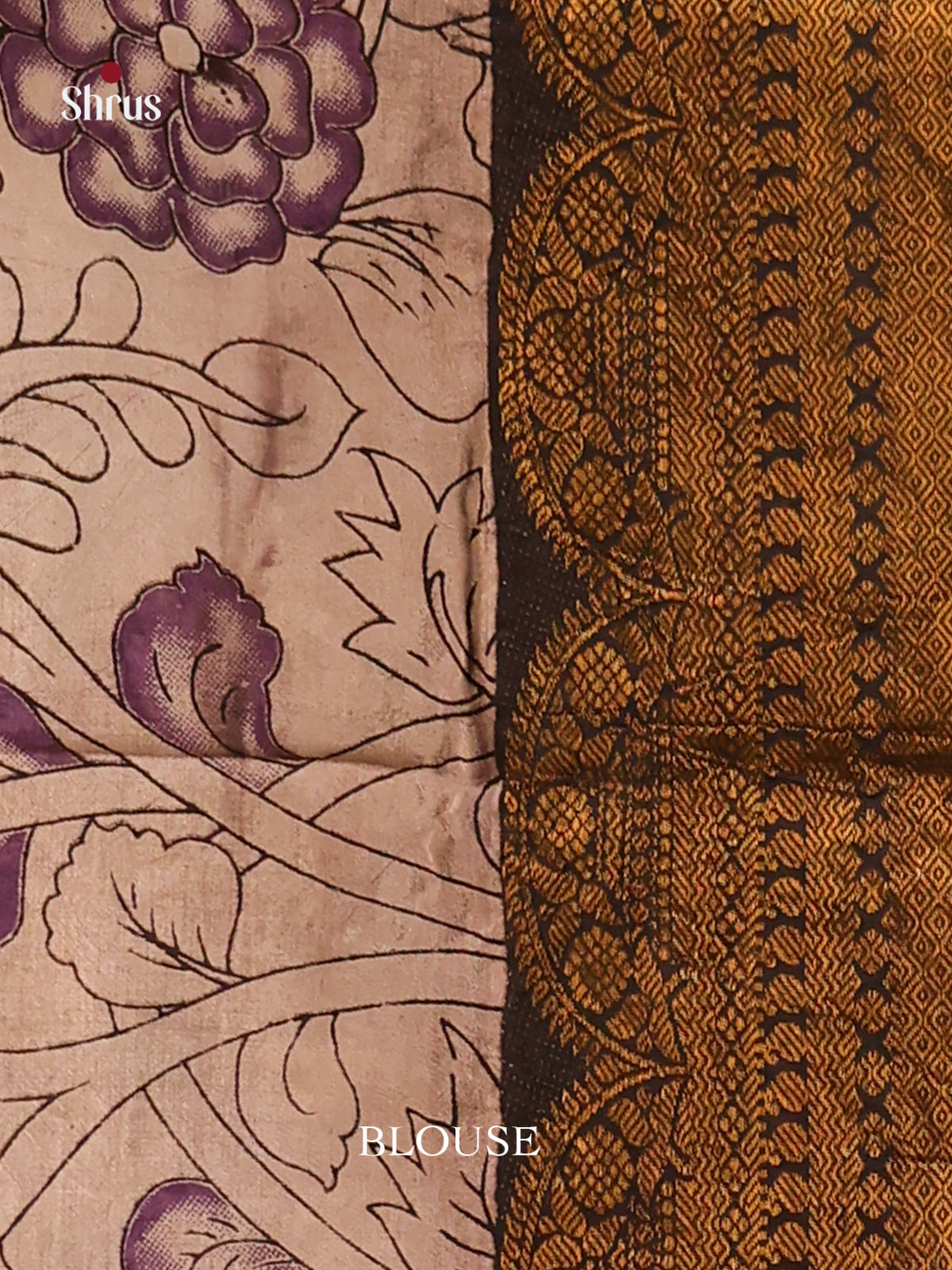 Black & Purple - Mangalagiri silkcotton Saree -2