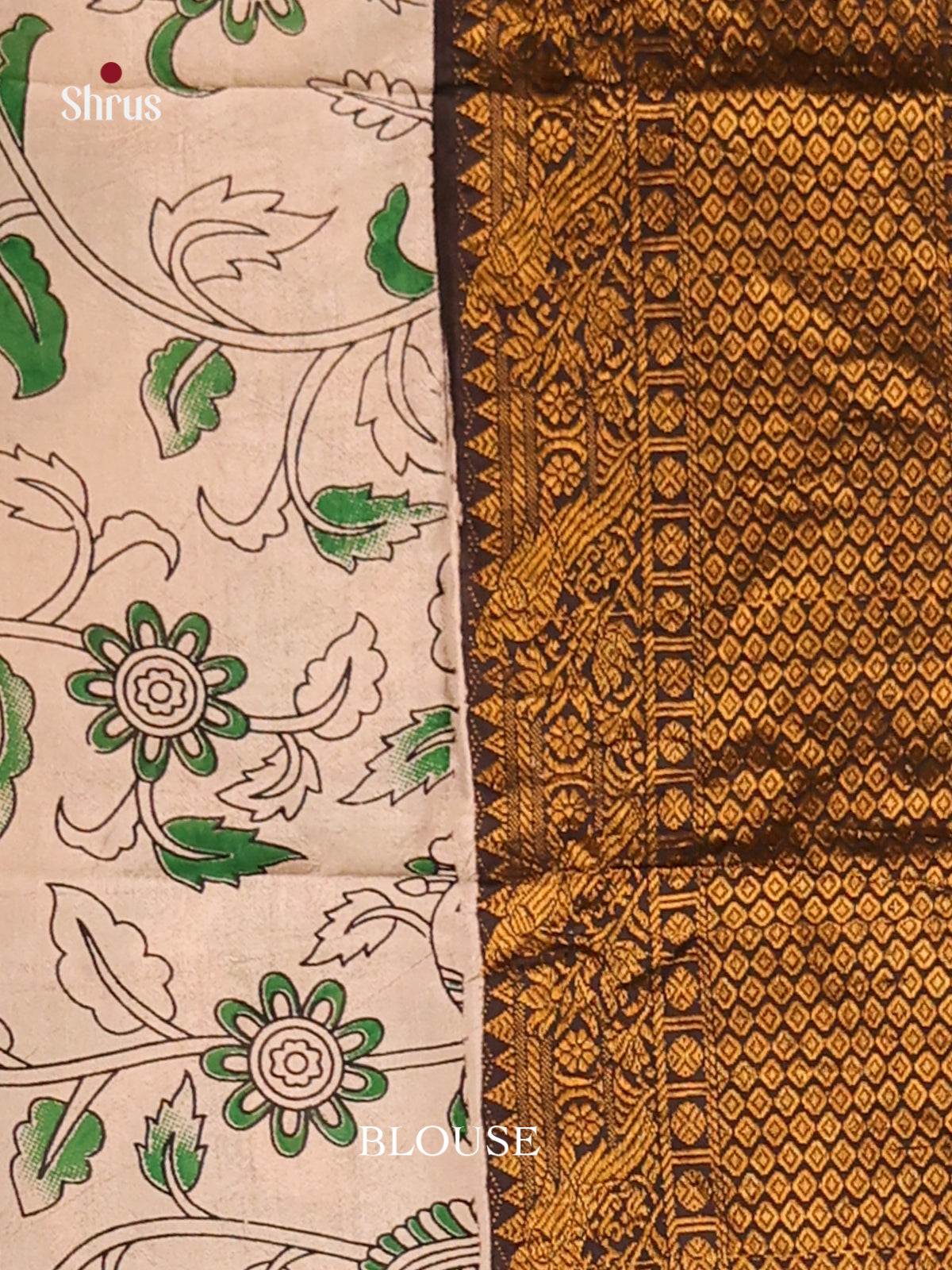 Brown & Cream- Mangalagiri silkcotton Saree -1