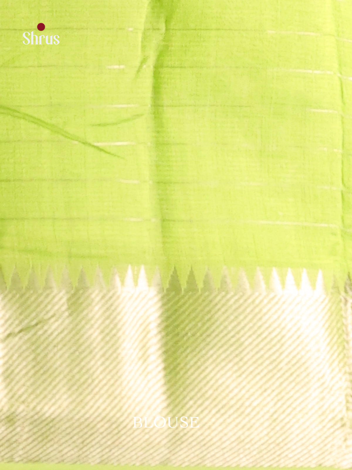 Light Green single tone Mangalagiri silkcotton Saree with zari checks -1