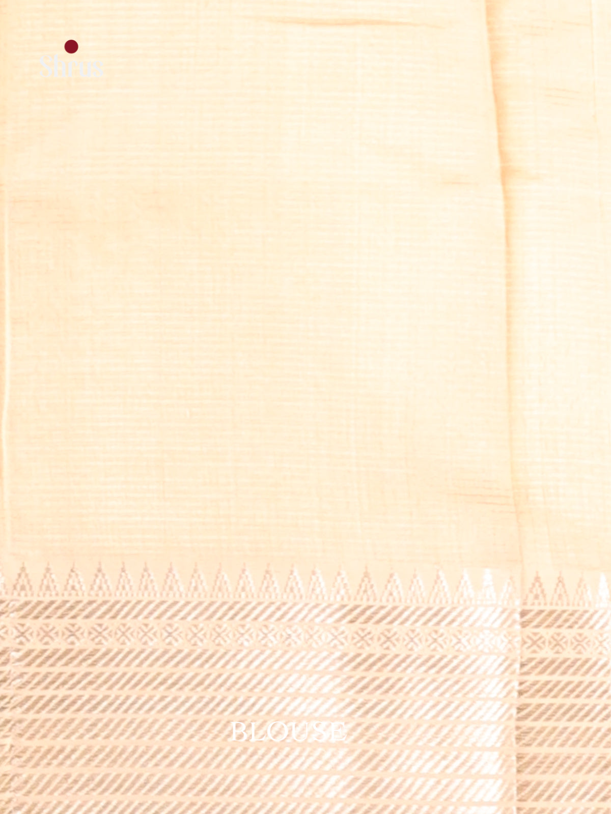 Cream Single Tone  Mangalagiri silkcotton Saree with zari border -1